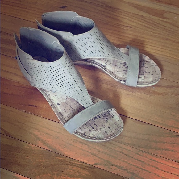 Grey Open Toe Sandals - Picture 1 of 6